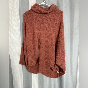 BKE Women's Cowl Neck Sweater in Rust